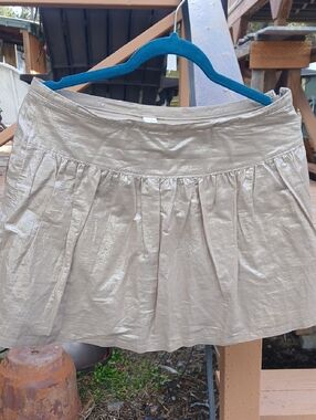 Old Navy Metallic Beige Mini Skirt